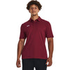 Under Armour Men's Cardinal/White Tech Team Polo