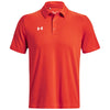 Under Armour Men's Dark Orange/White Tech Team Polo