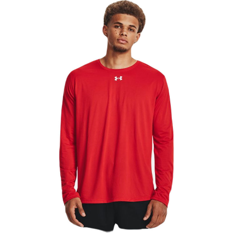 Under Armour Men's Red/White Team Tech Long Sleeve