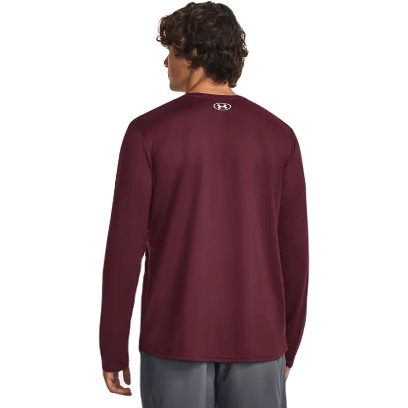 Under Armour Men's Maroon/White Team Tech Long Sleeve