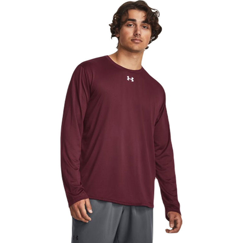 Under Armour Men's Maroon/White Team Tech Long Sleeve