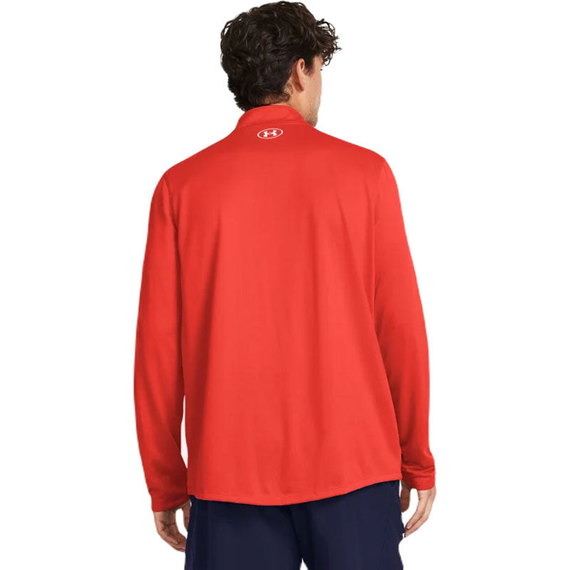 Under Armour Men's Dark Orange/White Team Tech 1/4 Zip