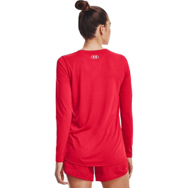 Under Armour Women's Red/White Team Tech Long Sleeve