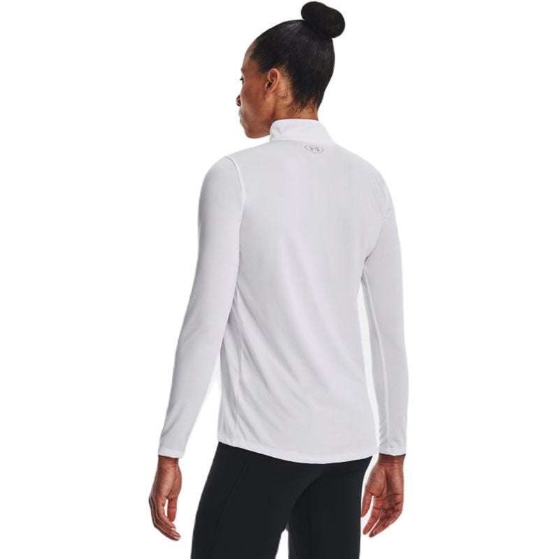 Under Armour Women's White/Mod Grey Team Tech 1/2 Zip