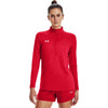 Under Armour Women's Red/White Team Tech 1/2 Zip