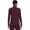 Under Armour Women's Maroon/White Team Tech 1/2 Zip