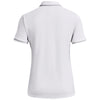 Under Armour Women's White/Mod Grey Team Tipped Polo