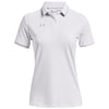 Under Armour Women's White/Mod Grey Team Tipped Polo