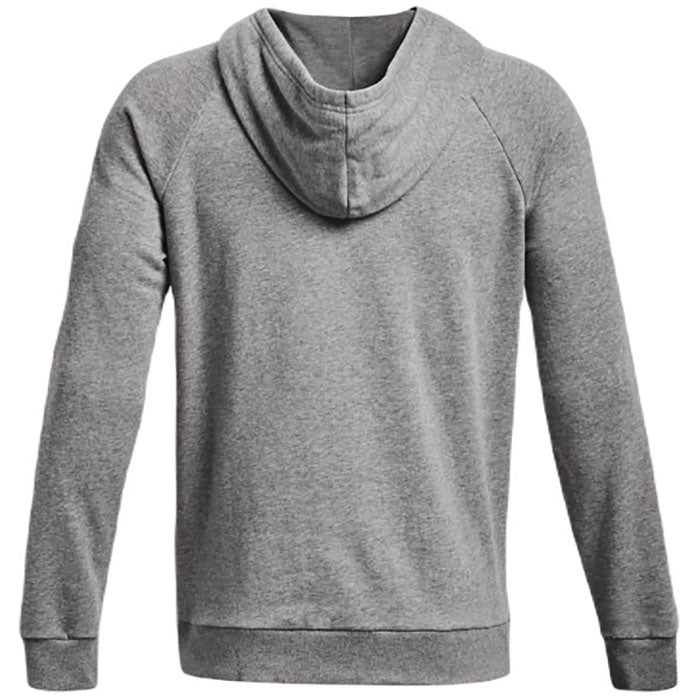 Under Armour Men's Castlerock Light Heather/White Rival Fleece Hoodie