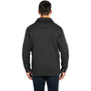 Charles River Men's Black Heathered Fleece Snap Shacket