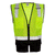 ML Kishigo Men's Lime Class 2 Black Bottom Vest