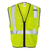 ML Kishigo Men's Lime Class 2 Economy Vest with Zippered Front