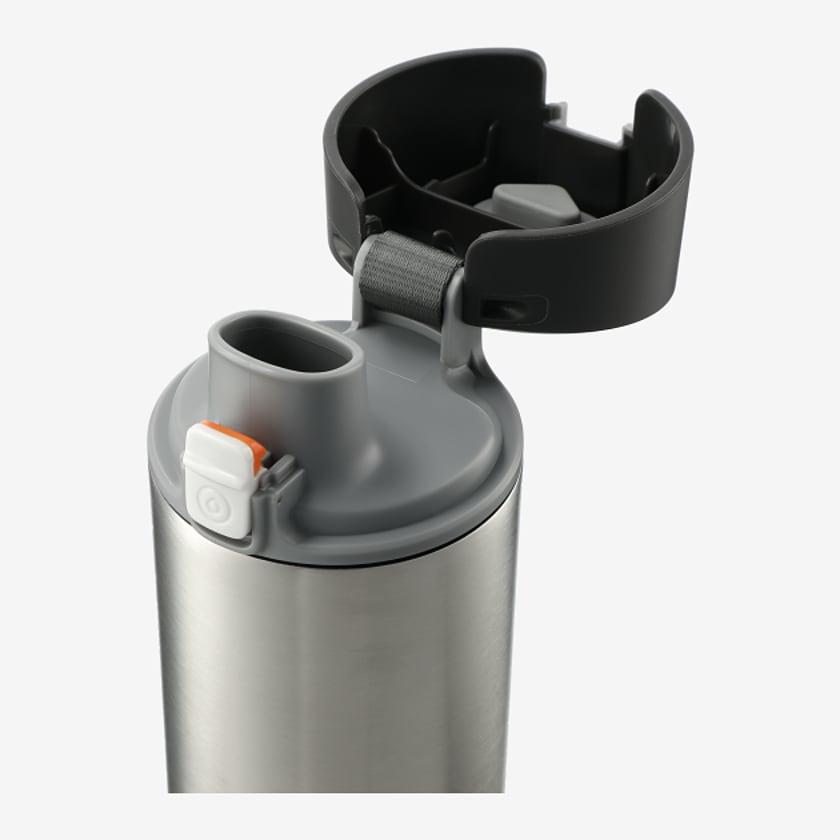 HidrateSpark Silver Steel 17oz Chug Lid Bottle