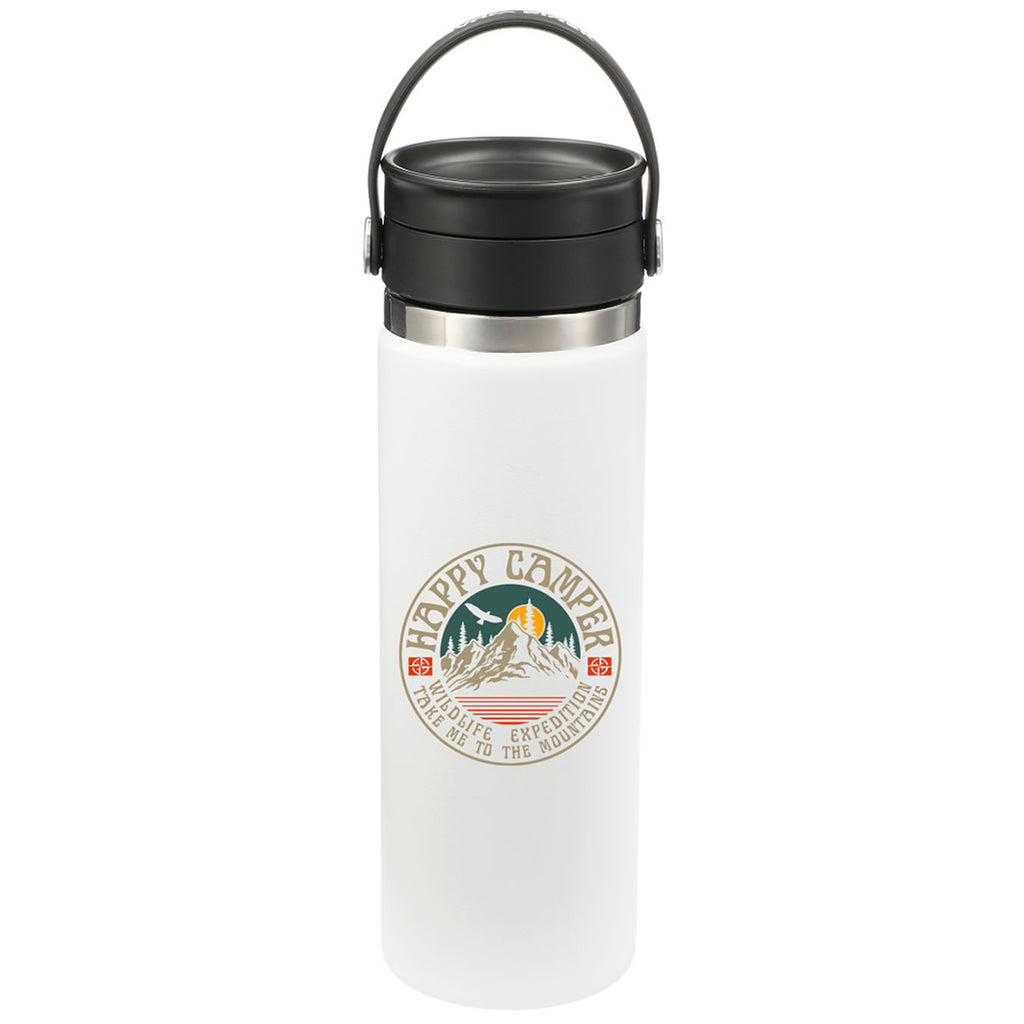 Hydro Flask White Wide Mouth 20 oz Bottle with Flex Sip Lid