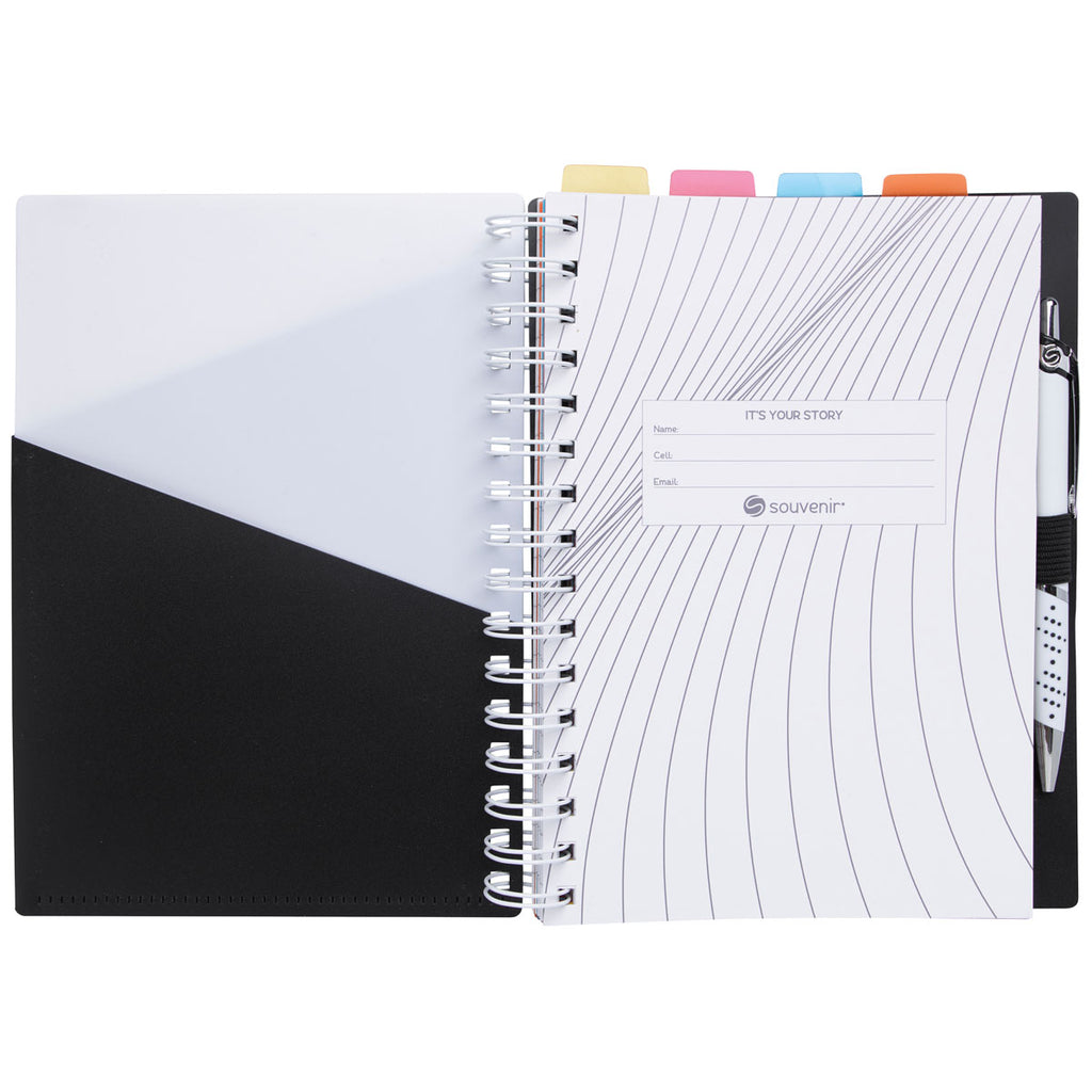 Souvenir Black Notebook with Vertex Pen