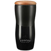 Leed's Black Reno Double Wall Ceramic Tumbler with Wood Lid 10oz