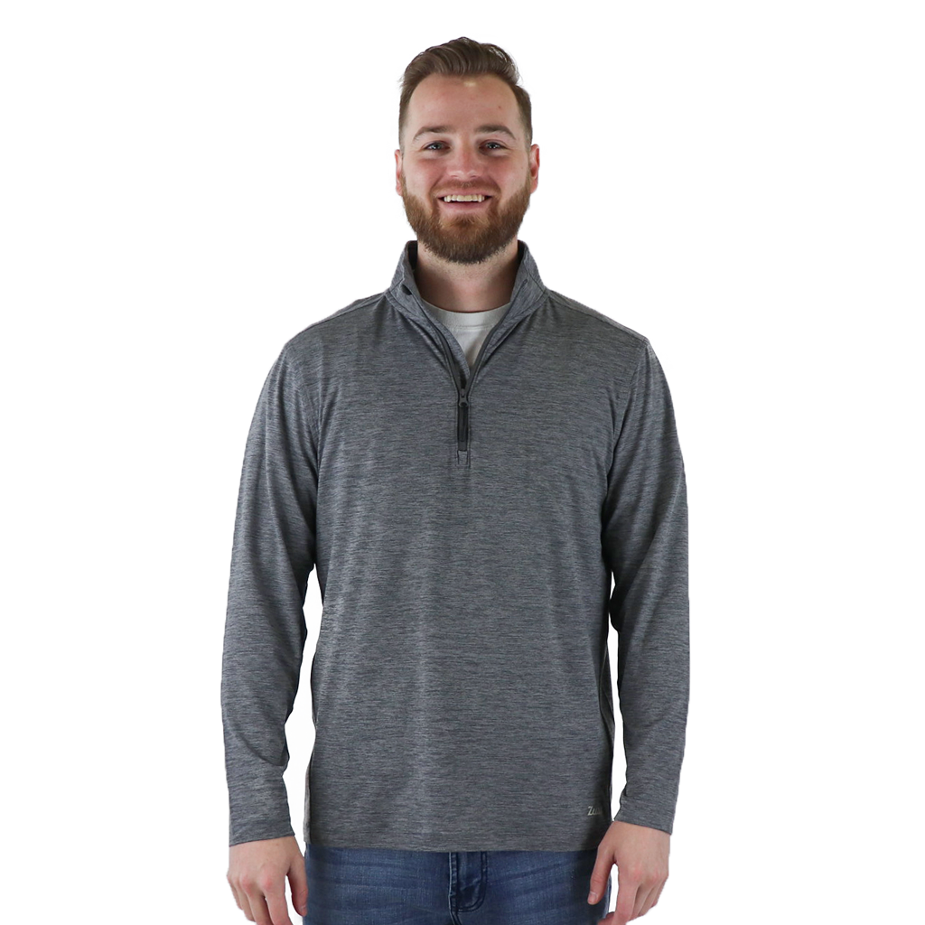 Zusa Men's Medium Grey Heather Brisk Quarter Zip