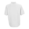 Vantage Men's White Soft-Blend Double-Tuck Pique Polo