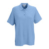 Vantage Women's Carolina Blue Soft-Blend Double-Tuck Pique Polo