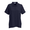 Vantage Women's Navy Soft-Blend Double-Tuck Pique Polo