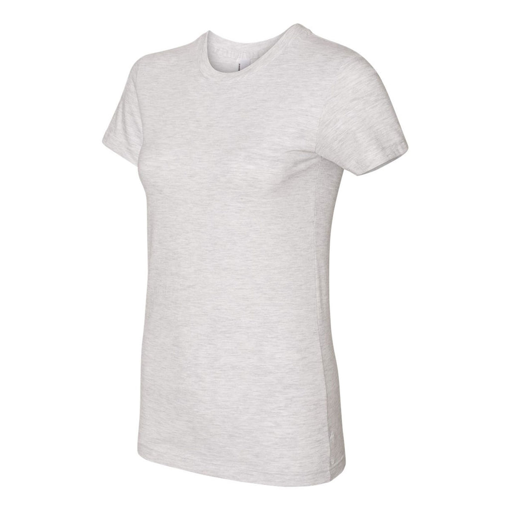 American Apparel Women's Ash Grey Fine Jersey Short Sleeve T-Shirt