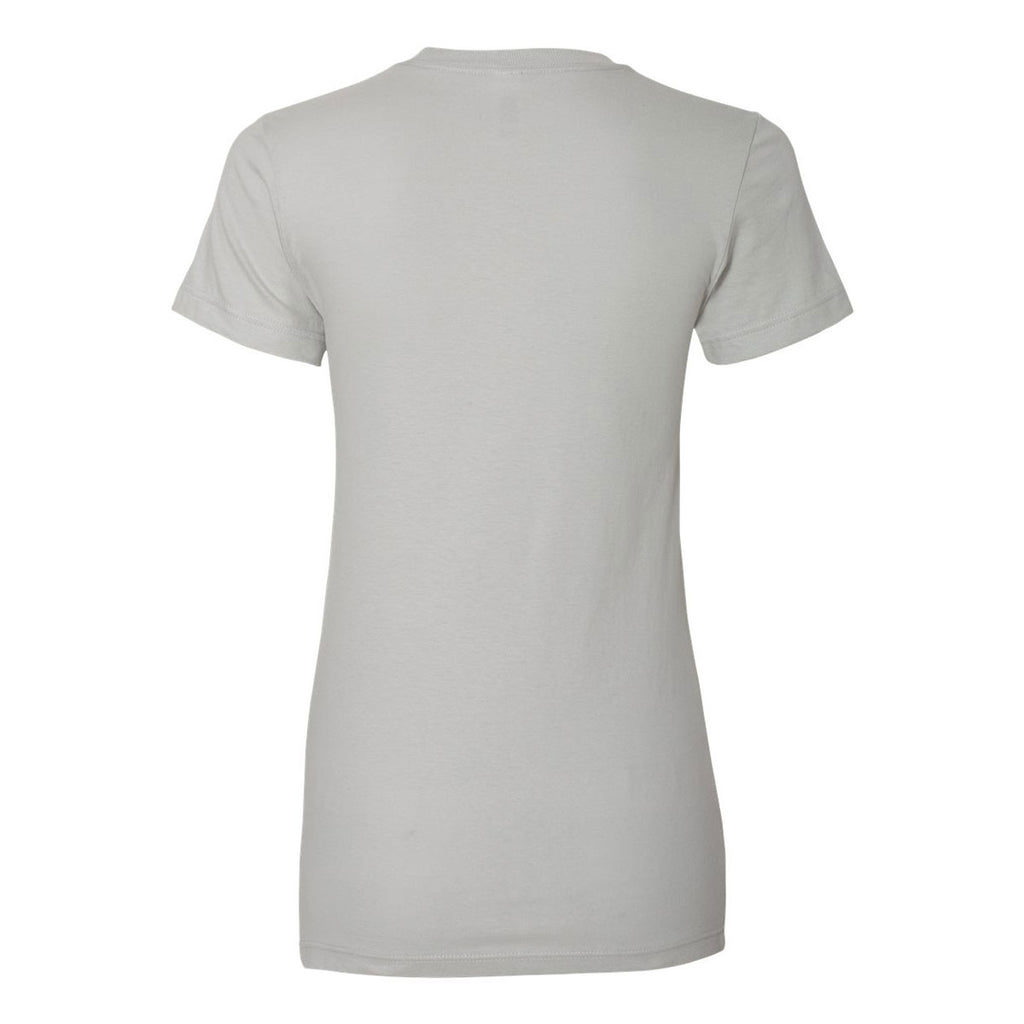 American Apparel Women's New Silver Fine Jersey Short Sleeve T-Shirt