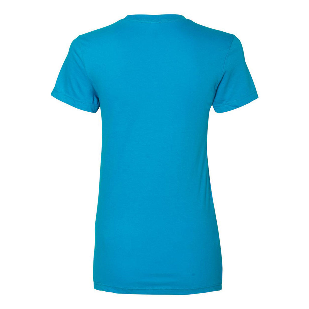 American Apparel Women's Teal Fine Jersey Short Sleeve T-Shirt