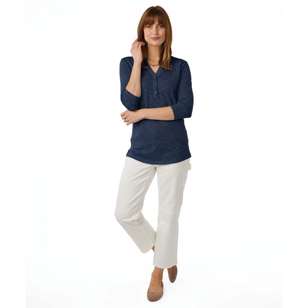 Charles River Women's Navy Freetown Henley