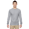 Jerzees Men's Silver 5.3 Oz Dri-Power Sport Long-Sleeve T-Shirt