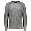 Holloway Men's Black Heather Electrify Coolcore Long Sleeve Tee