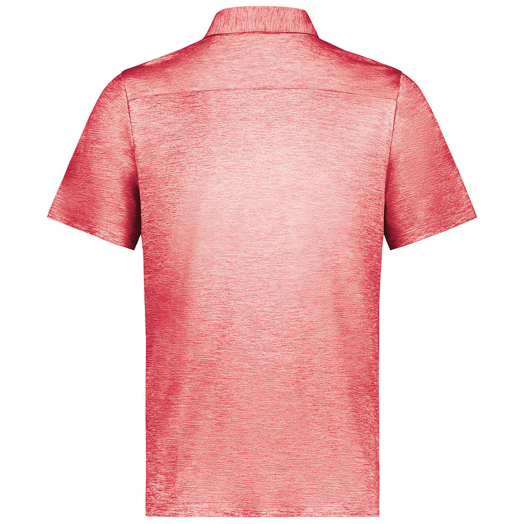 Holloway Men's Scarlet Heather Electrify Coolcore Polo