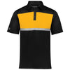 Holloway Men's Black/Gold Prism Bold Polo