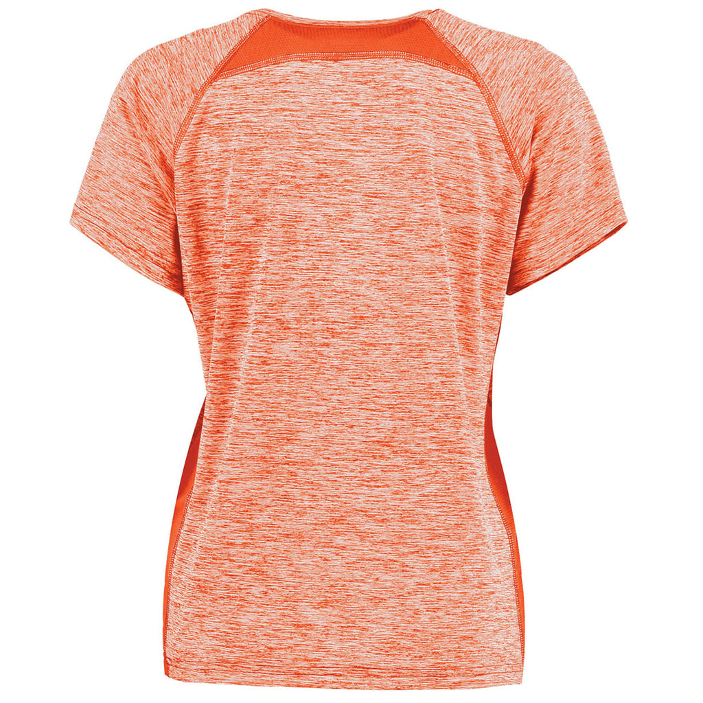 Holloway Women's Orange Heather Electrify Coolcore Tee