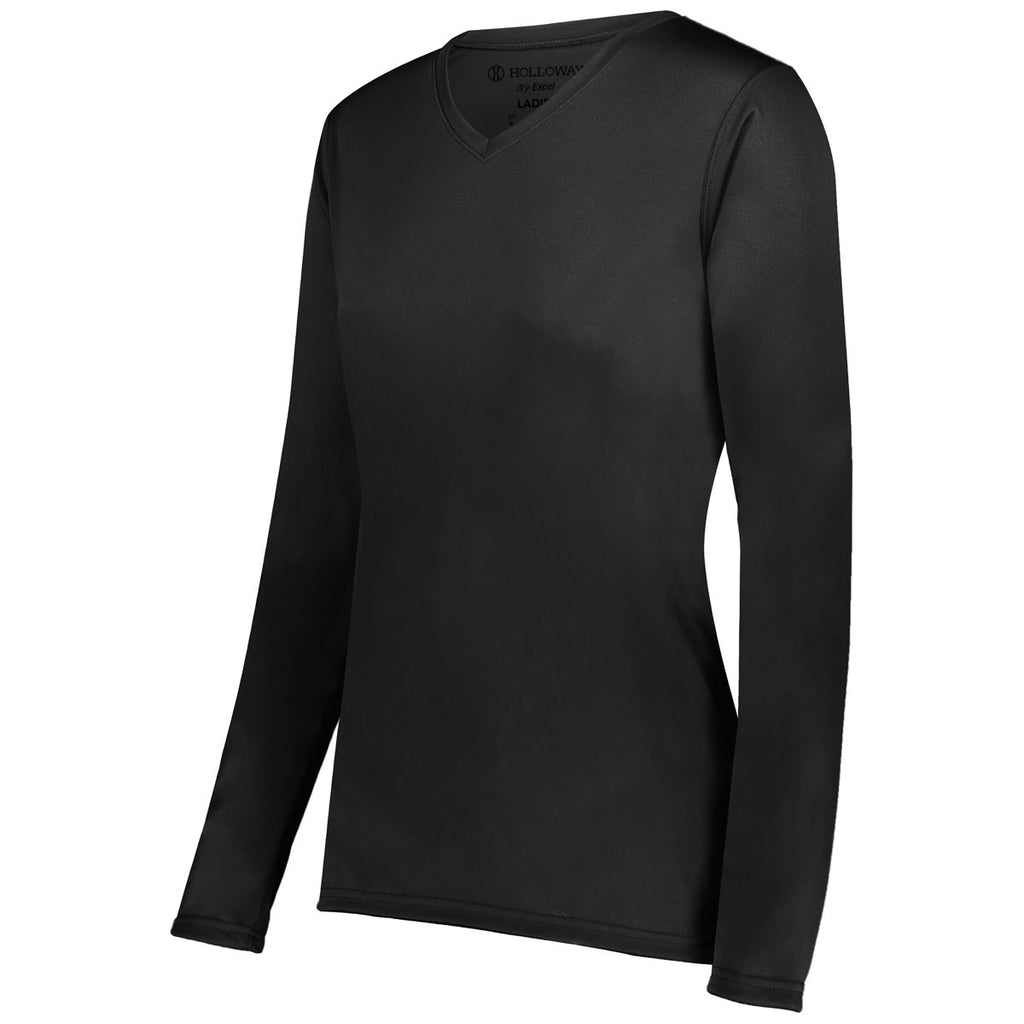 Holloway Women's Black Momentum Long Sleeve Tee