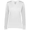 Holloway Women's White Momentum Long Sleeve Tee