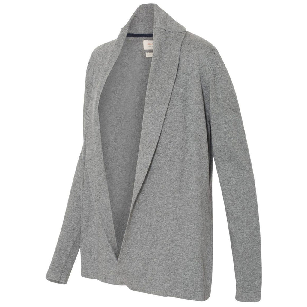 Weatherproof Women's Medium Grey Heather Cotton Cashmere Cardigan