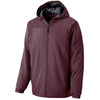 Holloway Men's Maroon/Carbon Full Zip Bionic Hooded Jacket