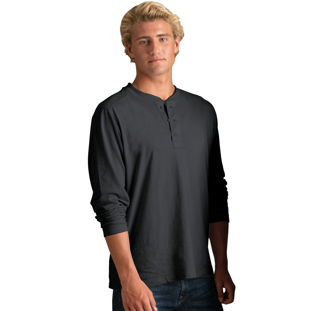 Vantage Men's Black Cambridge Henley