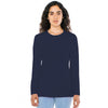 American Apparel Women's Navy Fine Jersey Classic Long Sleeve