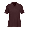 Vansport Women's Deep Maroon Omega Solid Mesh Tech Polo