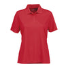 Vansport Women's Real Red Omega Solid Mesh Tech Polo