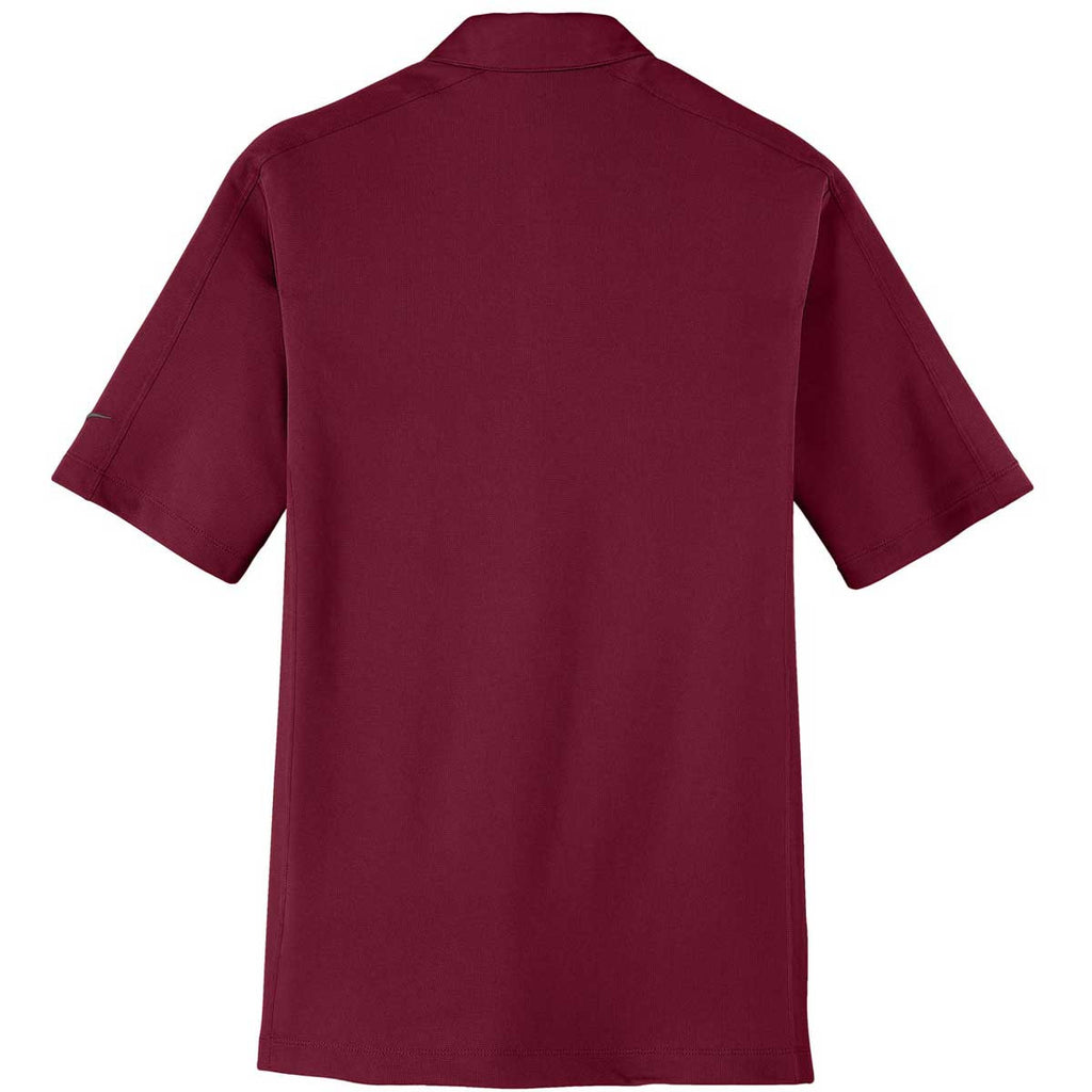 Nike Men's Red Tech Sport Dri-FIT Short Sleeve Polo