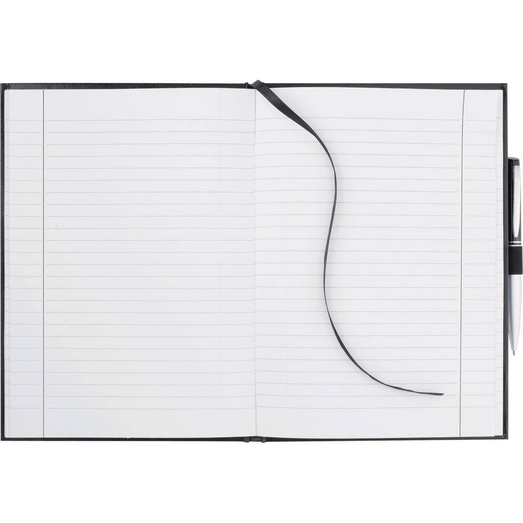 JournalBook Black Executive Large Bound Notebook (pen not included)