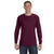 Jerzees Men's Maroon 5.6 Oz Dri-Power Active Long-Sleeve T-Shirt