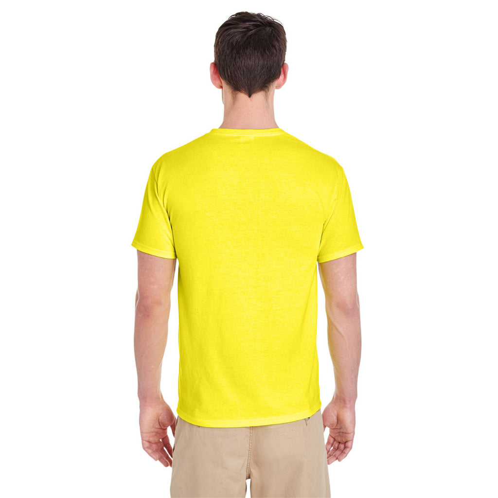 Jerzees Men's Neon Yellow 5.6 Oz Dri-Power Active T-Shirt