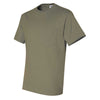 Jerzees Men's Khaki Dri-Power 50/50 T-Shirt with a Pocket