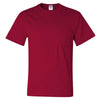 Jerzees Men's True Red Dri-Power 50/50 T-Shirt with a Pocket