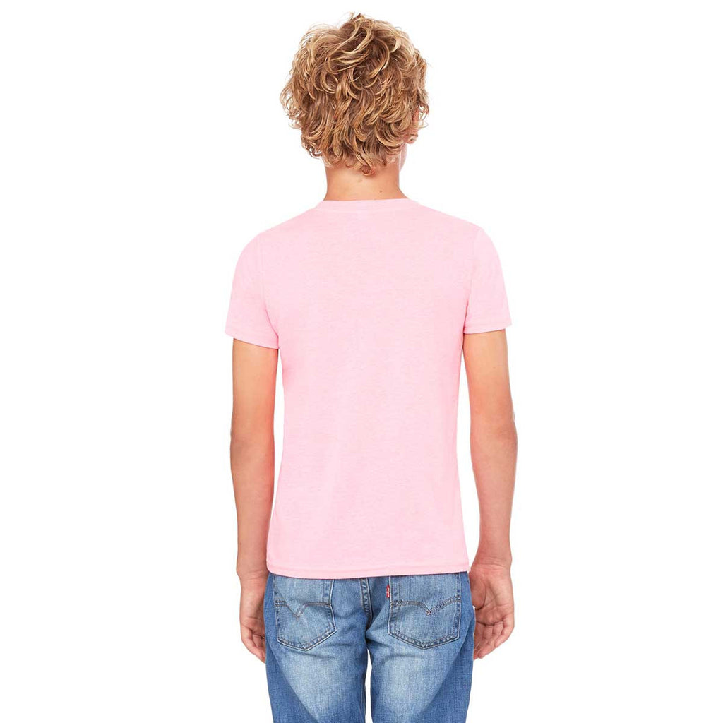 Bella + Canvas Youth Neon Pink Jersey Short-Sleeve T-Shirt