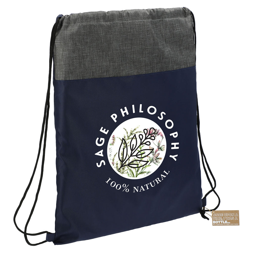 Leed's Navy Ash Recycled Drawstring Bag