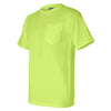 Bayside Men's Lime Green Union-Made Short Sleeve T-Shirt with Pocket